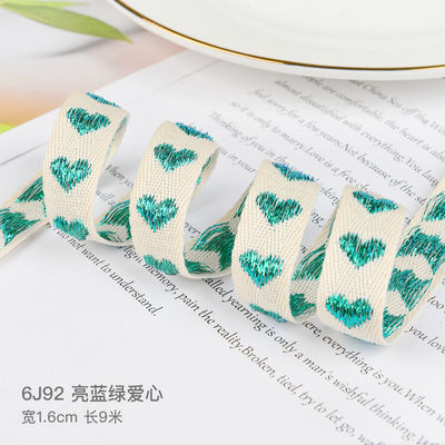 16mm*9m Herzmuster Jacquard-Baumwollband für Kleidungszubehör