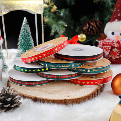 1cm*45m Weihnachtsband für Geschenkverpackungen und Bekleidungszubehör