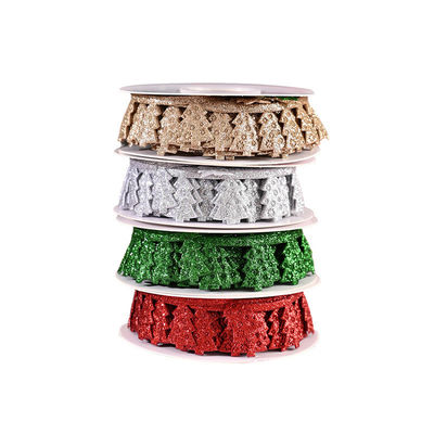 3cm*5y Ultraschall-Weihnachtsband für Geschenkverpackungen und Bekleidungszubehör