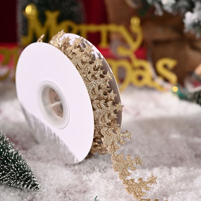 3cm*5y Ultraschall-Weihnachtsband für Geschenkverpackungen und Bekleidungszubehör