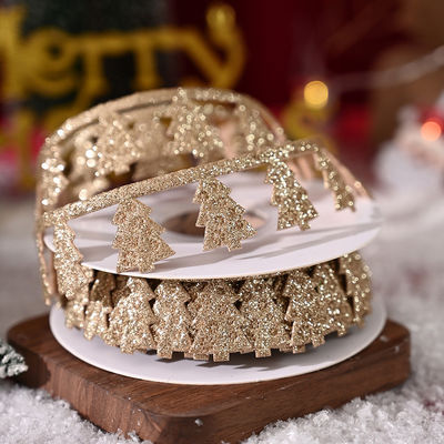 3cm*5y Ultraschall-Weihnachtsband für Geschenkverpackungen und Bekleidungszubehör