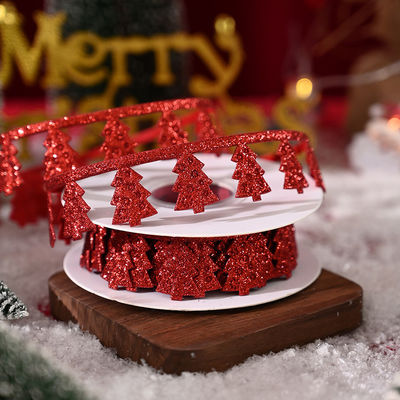 3cm*5y Ultraschall-Weihnachtsband für Geschenkverpackungen und Bekleidungszubehör