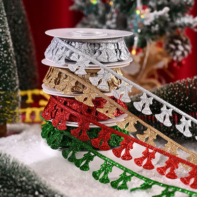 3cm*5y Ultraschall-Weihnachtsband für Geschenkverpackungen und Bekleidungszubehör