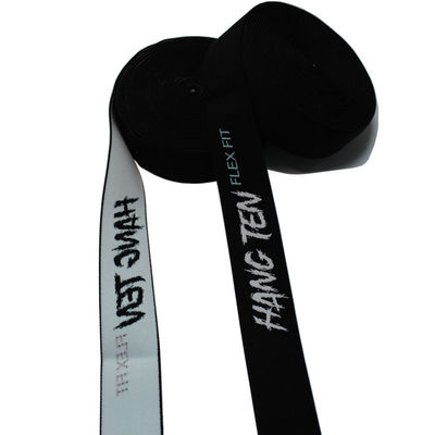 4.4cm Jacquard Customized Logo Elastisches Band und Webbing für Bekleidungsgegenstände Taille Band