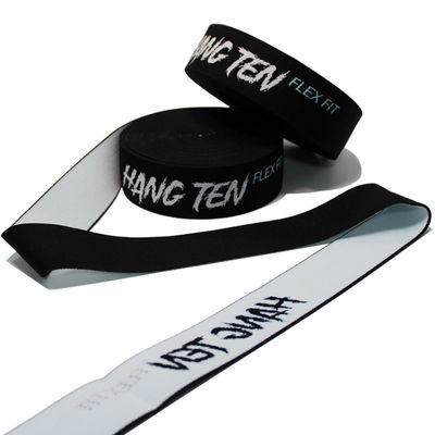 4.4cm Jacquard Customized Logo Elastisches Band und Webbing für Bekleidungsgegenstände Taille Band