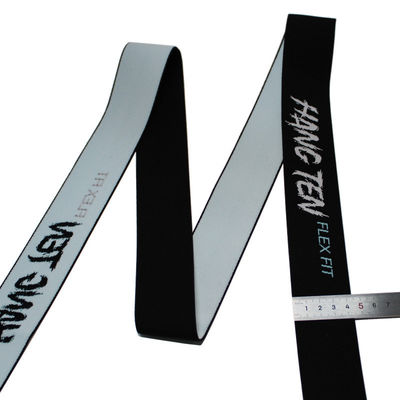 4.4cm Jacquard Customized Logo Elastisches Band und Webbing für Bekleidungsgegenstände Taille Band