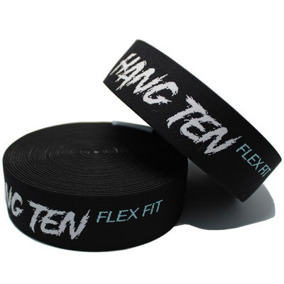 4.4cm Jacquard Customized Logo Elastisches Band und Webbing für Bekleidungsgegenstände Taille Band