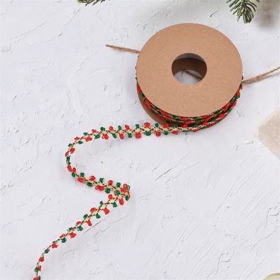 10mm*10m Weihnachtsglück Velous Ohrenkanten für Geschenkverpackung und Festivaldekoration