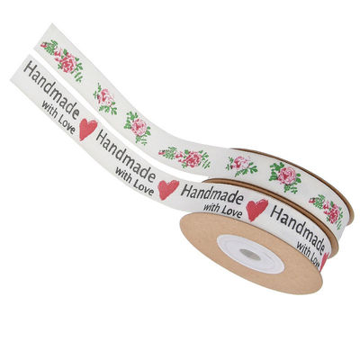 15 mm*10 m gedruckte Baumwollband für Geschenkverpackungen und Bekleidungszubehör