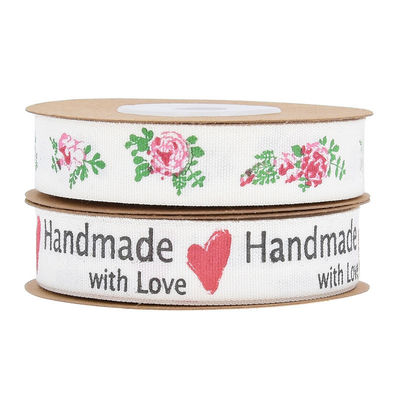 15 mm*10 m gedruckte Baumwollband für Geschenkverpackungen und Bekleidungszubehör