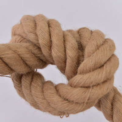 6mm-60mm Gelber Jute 3 Stränge verdrehtes Seil für Dekorationen oder Fischerei
